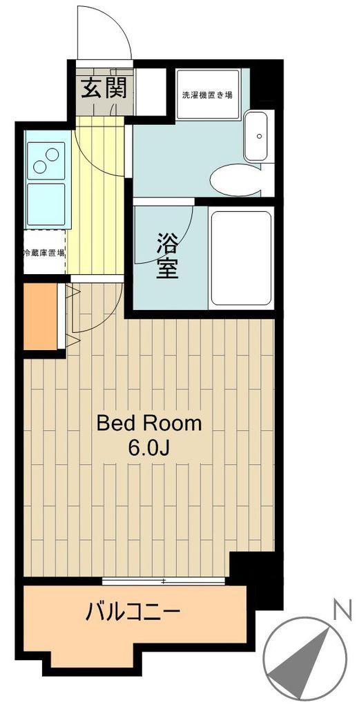 ベルファース立川(1K/7階)の間取り写真