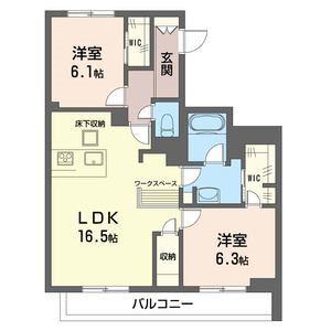 エクラ モーブ(2LDK/2階)の間取り写真