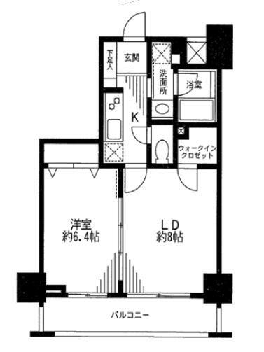 ドゥーエ東十条(1LDK/2階)の間取り写真