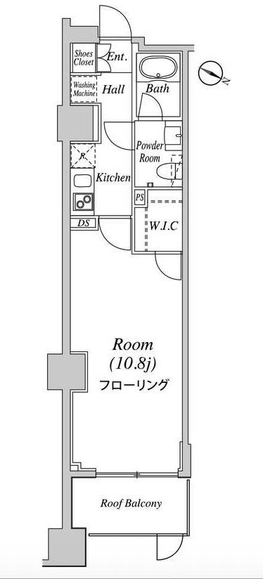 グレイスコート目黒(1K/2階)の間取り写真