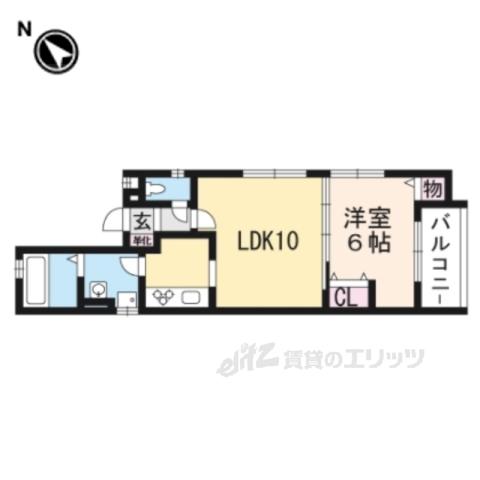 アンクル五条大橋(1LDK/3階)の間取り写真