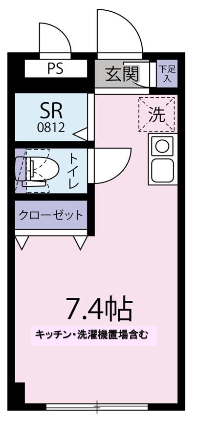 コーポYOU(ワンルーム/1階)の間取り写真