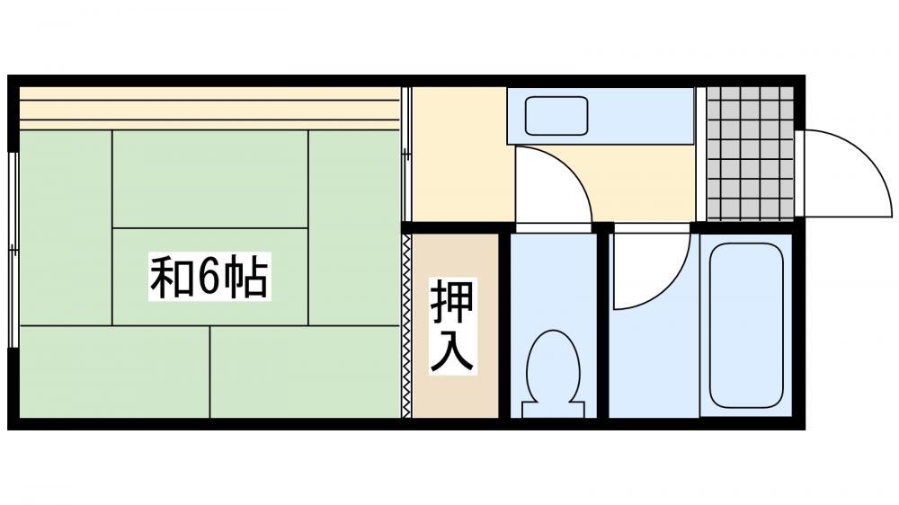サンホーム金村(1K/2階)の間取り写真