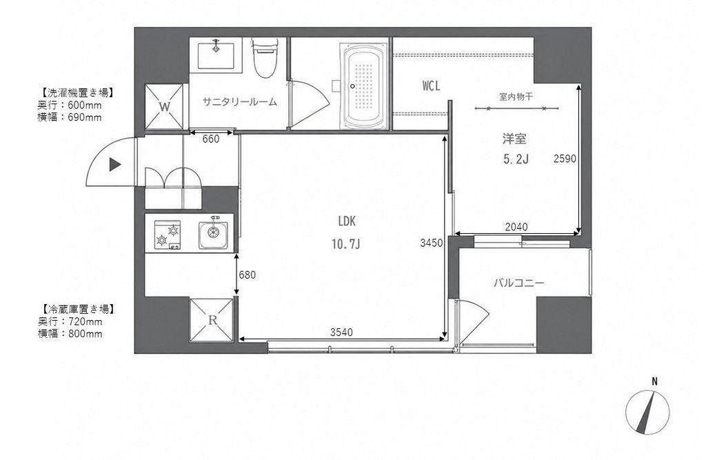 CK11222(1LDK/10階)の間取り写真