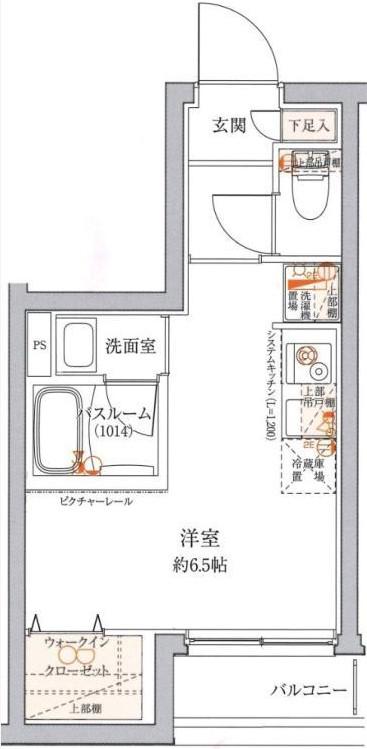 CREVISTA品川西大井(ワンルーム/1階)の間取り写真
