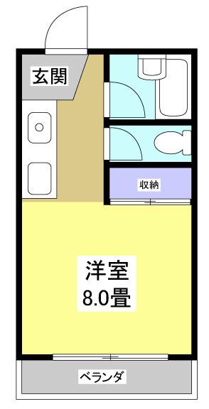 メゾネット・葵(1K/2階)の間取り写真