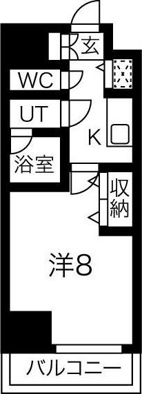 ONE ROOF FLAT TENJINBASHI(1K/4階)の間取り写真