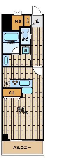 アルグラッド吉野(1K/5階)の間取り写真