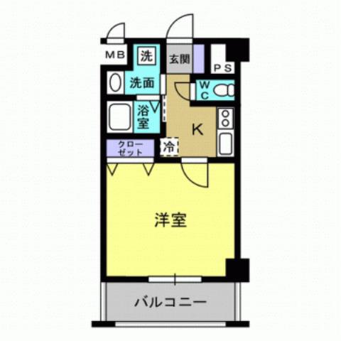 AXIS(1K/4階)の間取り写真