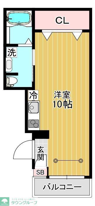 フェリーチェ一橋学園(ワンルーム/1階)の間取り写真