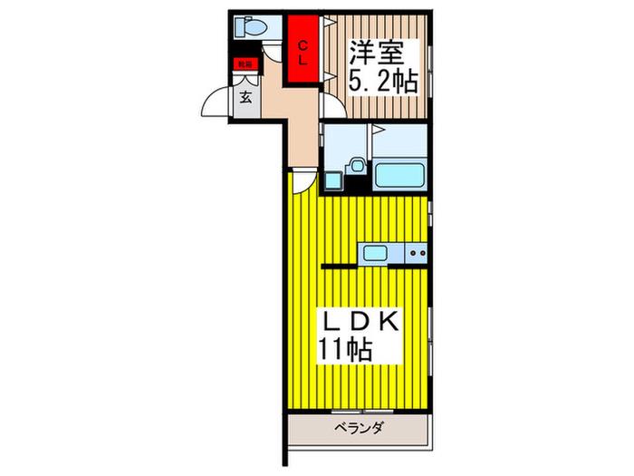 フォレスト・メゾン浦和北(1LDK/1階)の間取り写真