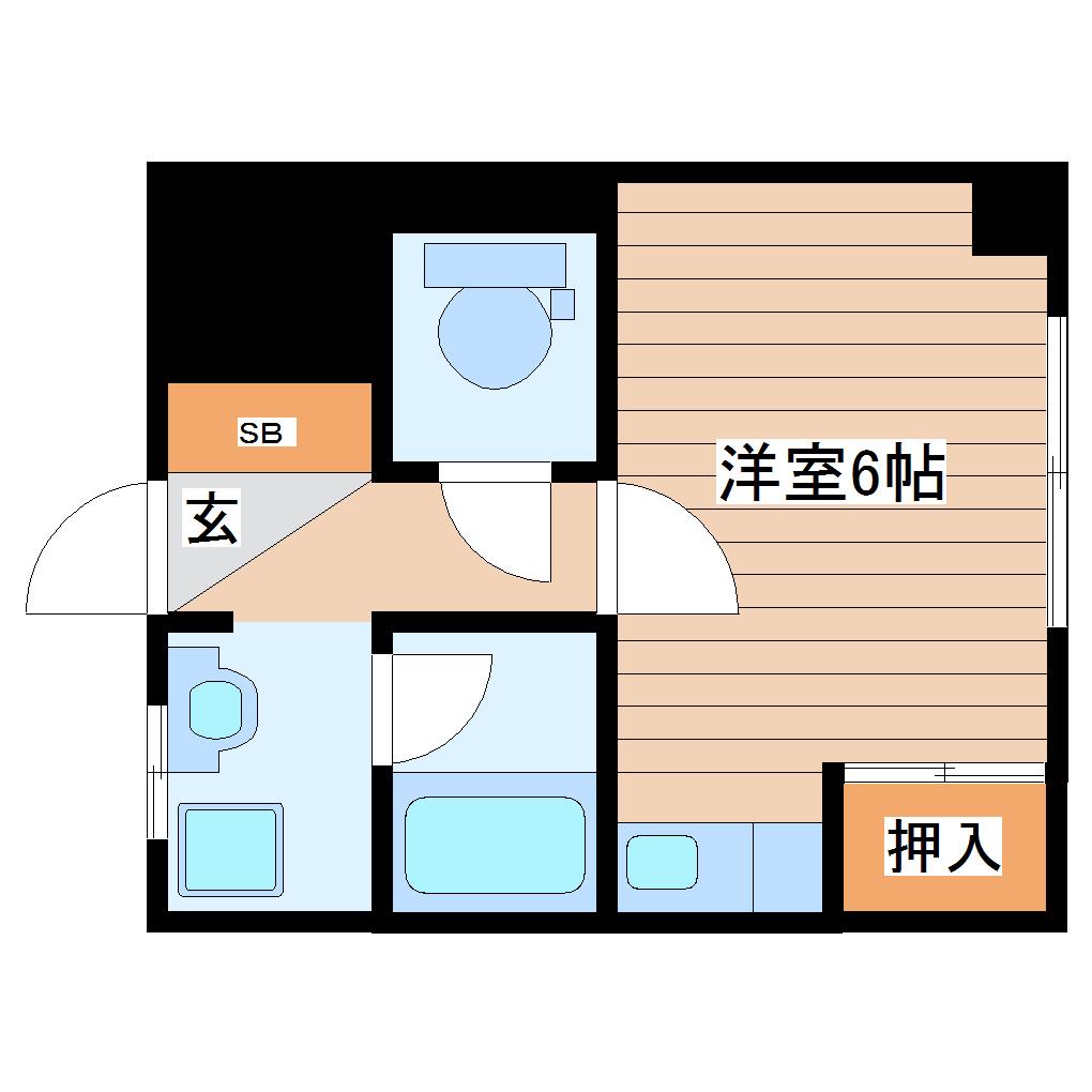 愛宕橋ビル(ワンルーム/4階)の間取り写真