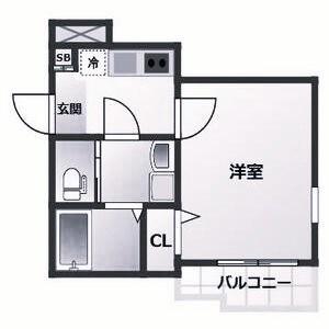 ALEGRIA東二見(1K/3階)の間取り写真