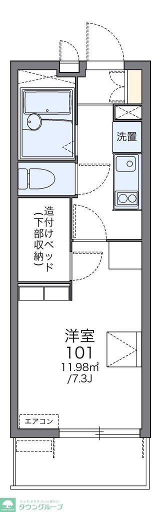 レオパレス松葉(1K/3階)の間取り写真