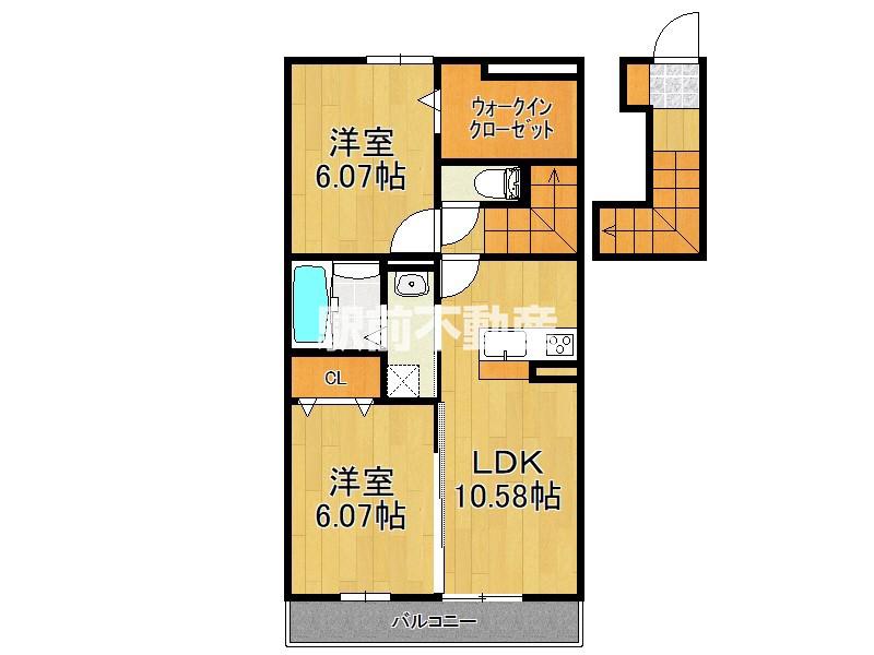 セジュール藍(2LDK/2階)の間取り写真