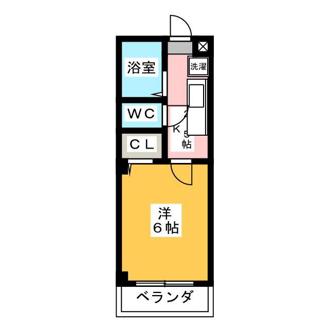 フォレスト石神井台(1K/2階)の間取り写真