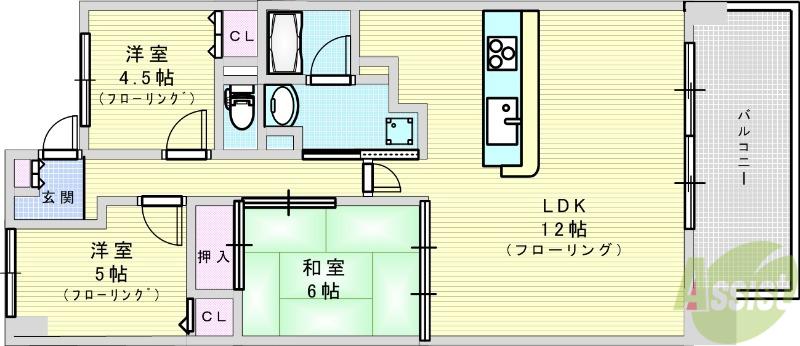 MINOO HILLS(3LDK/2階)の間取り写真