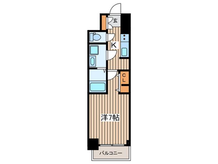 S-RESIDENCE熱田II(1K/12階)の間取り写真