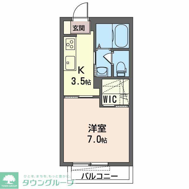シャーメゾン花みずき(1K/1階)の間取り写真