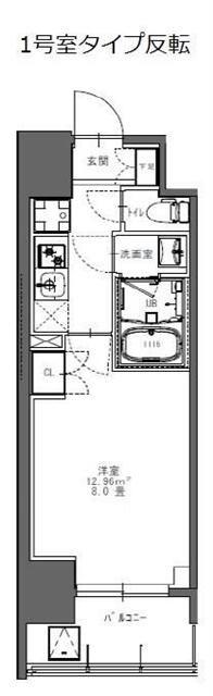 S-RESIDENCE北千住REIZ(1K/3階)の間取り写真