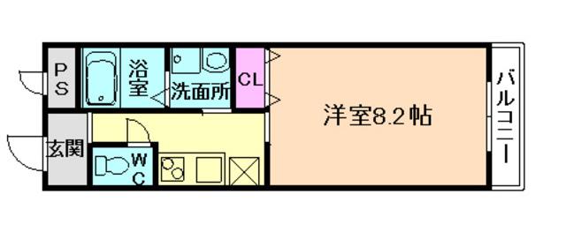 REGALO野里(ワンルーム/1階)の間取り写真