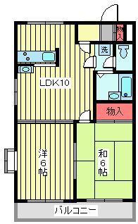 サンクレスト(2LDK/3階)の間取り写真