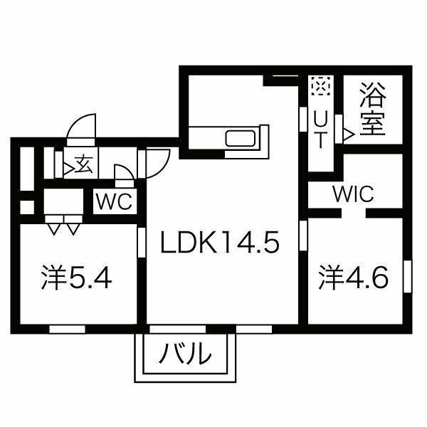 DOUBLBERRY(2LDK/2階)の間取り写真