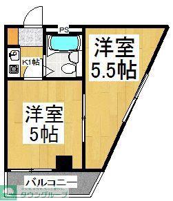 アーバンコート野島(2K/4階)の間取り写真