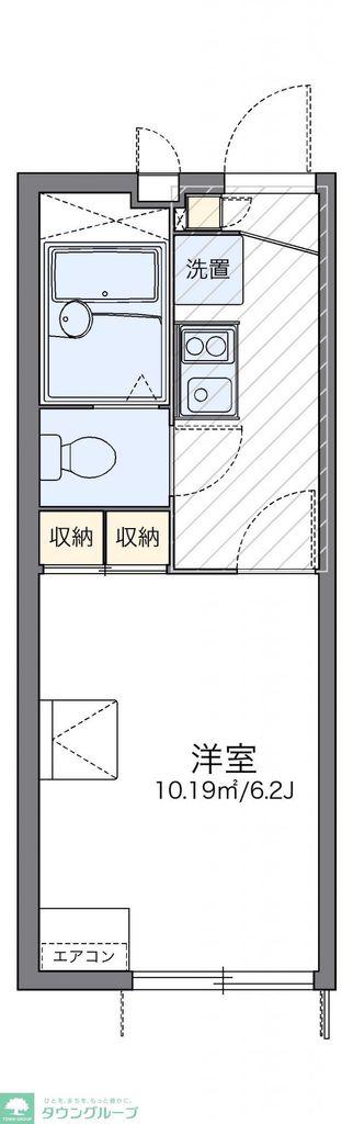 レオパレスコスモオーラ(1K/1階)の間取り写真