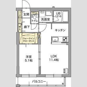 ジュノール桑園 ウエスト(1LDK/3階)の間取り写真