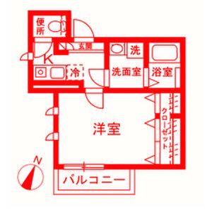 プリマヴェーラ(1K/1階)の間取り写真