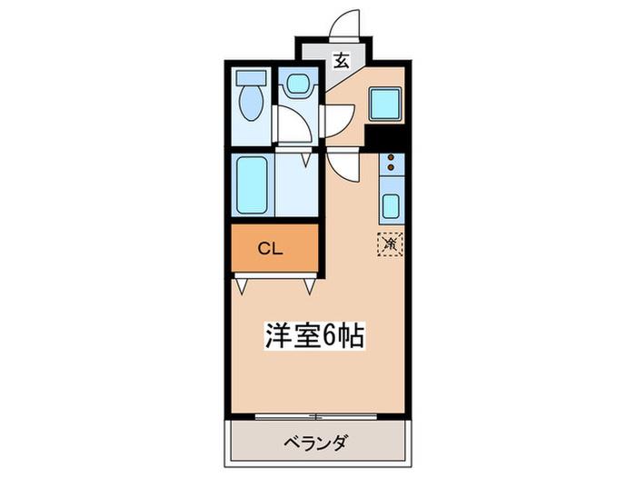 エクセルハイツ IV(ワンルーム/1階)の間取り写真