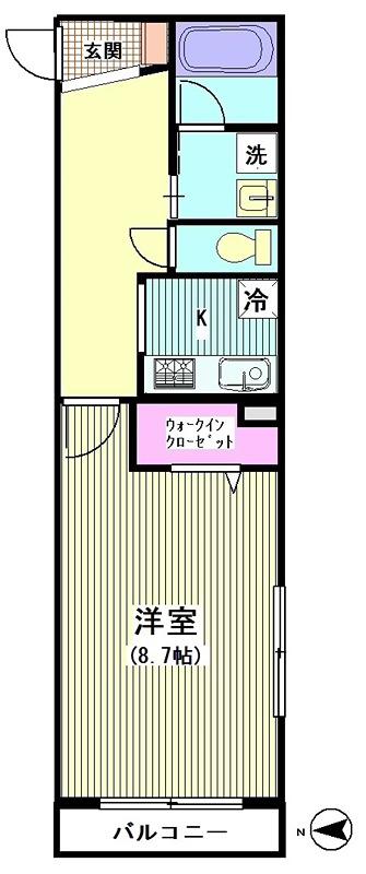 アフォードライフ(1K/3階)の間取り写真