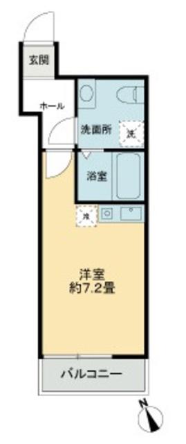 SKY給(ワンルーム/1階)の間取り写真