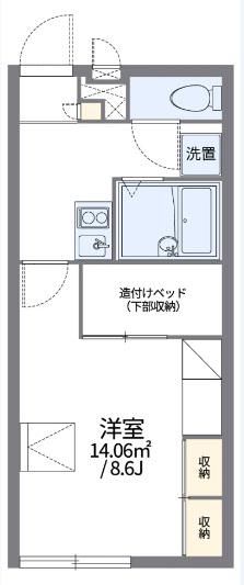 レオパレスACCENDO(1K/1階)の間取り写真