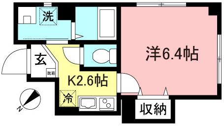 メゾンフローラ笹塚(1K/1階)の間取り写真