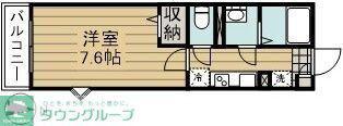 アウラ武蔵浦和(1K/1階)の間取り写真