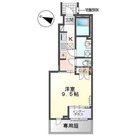 丹波篠山市中野II(1K/1階)の間取り写真