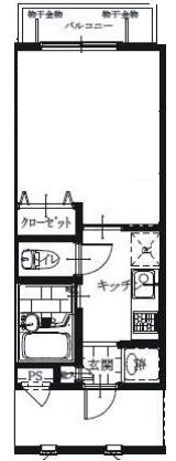 グランド西巣鴨(1K/3階)の間取り写真
