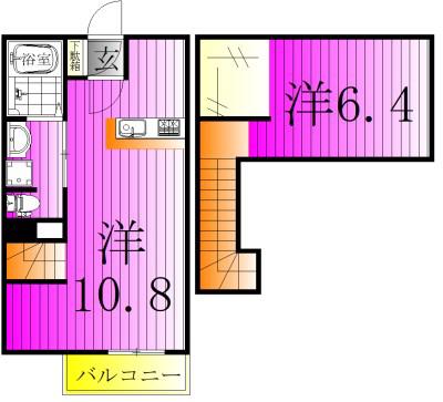 G BASE新松戸(ワンルーム/2階)の間取り写真