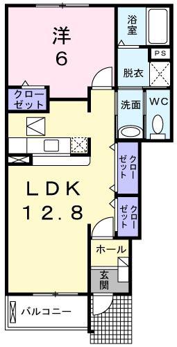 シュティル・オスト(1LDK/1階)の間取り写真