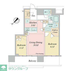 NAGOYA THE TOWER(2LDK/8階)の間取り写真