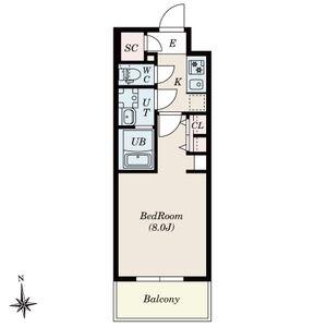 S-RESIDENCE尾頭橋BEAUTE(1K/12階)の間取り写真