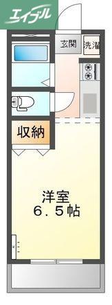 コンフォール(1K/2階)の間取り写真