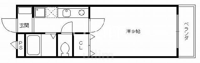 フォレスト醍醐(1K/3階)の間取り写真