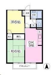 プレジールベア3(2DK/1階)の間取り写真