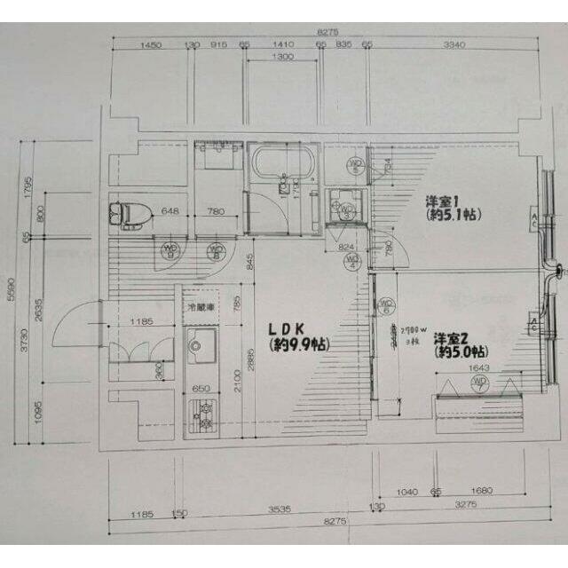 学芸大ハイツ 部屋番号905(2LDK/9階)の間取り写真