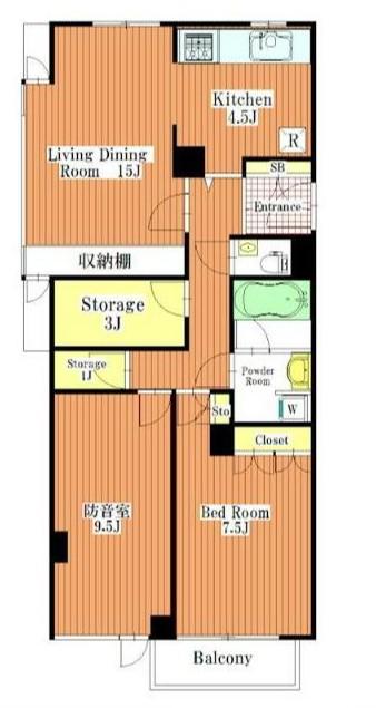 イースタンホームズ猿楽(2SLDK/5階)の間取り写真