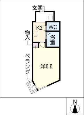 サンパーク丸の内(1K/5階)の間取り写真