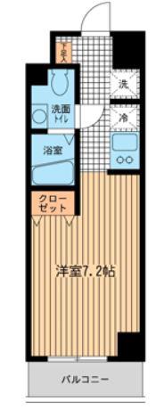 モノトーノ門前仲町(ワンルーム/4階)の間取り写真